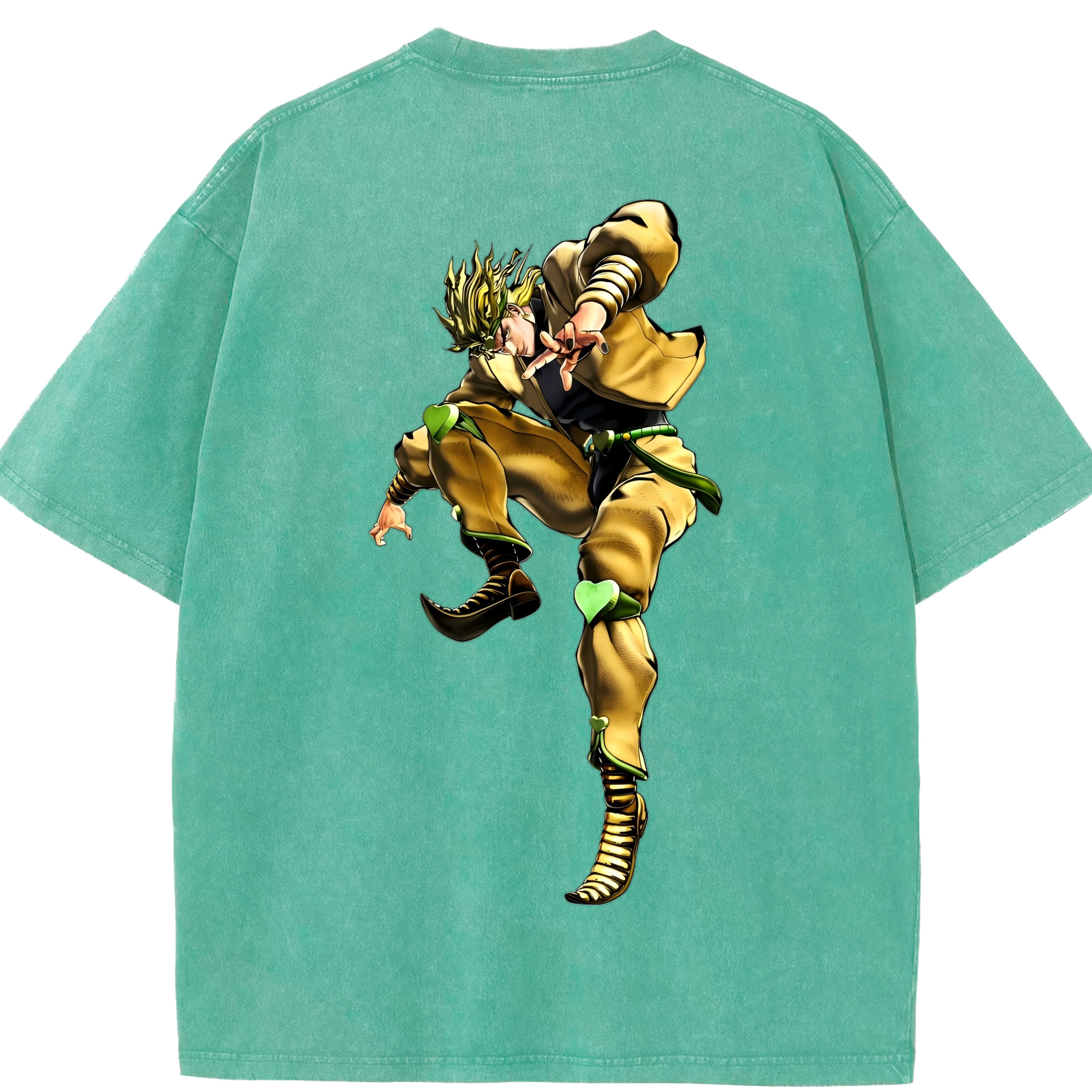 （画像用） ジョジョの奇妙な冒険 ディオ?ブランドー JoJo's Bizarre Adventure Dio Brando 綿100% ヴィンテージ風 半袖Tシャツ（背面プリント）